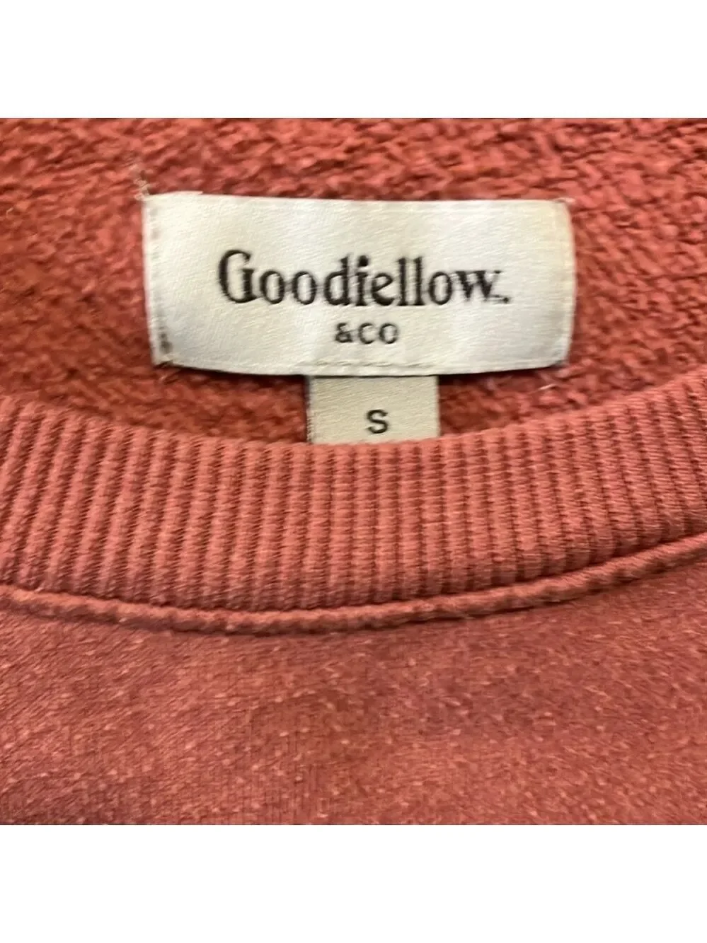 Goodfellow Crewneck Sweatshirt Peach Salmon Small